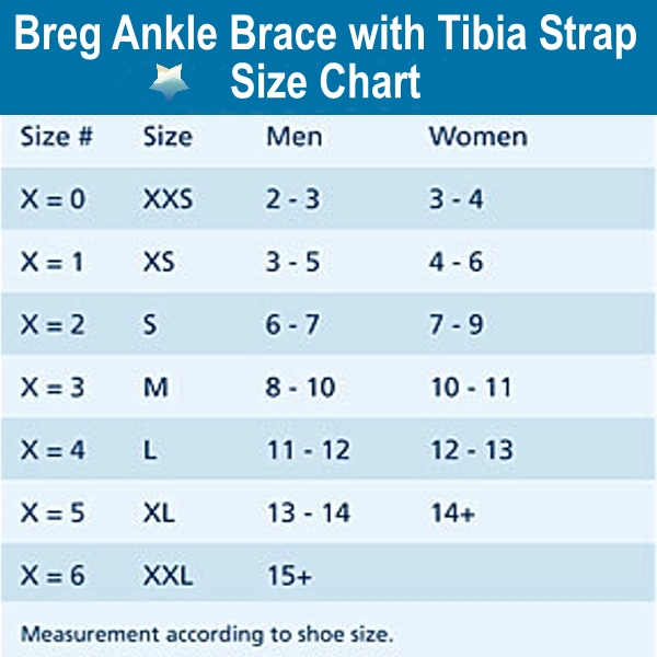 Lace Up Ankle Brace Support with Tibia Strap, Breg