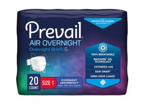 Prevail Air Overnight Briefs, Overnight Absorbency