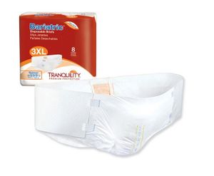 Tranquility Bariatric Disposable Briefs, 3XL (64" - 96"), # 2190 (Case of 32)