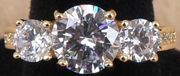 14kt Yellow Gold Filled White Sapphire Wedding Ring