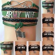 Army, Navy, Marines, USMC And Veteran Wrap Bracelet
