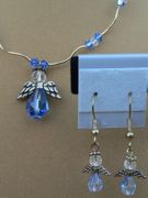 Blue Angel Necklace with Earrings