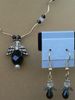 Black Angel Necklace With Earrings