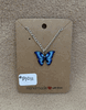 Blue and Black Butterfly Necklace 