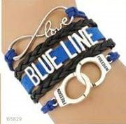 Blue Line Wrap Bracelet