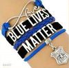 Blue Lives Matter Wrap Bracelet