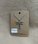 Blue Stone Dragonfly Necklace