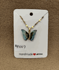 Blue Wing Butterfly Necklace 
