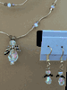Double Stand Clear Angel Necklace With Earrings