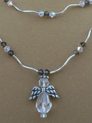 Double Stand Clear Angel Necklace