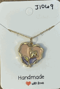 Flower Heart Necklace 