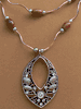Goldstone Oval Double Stand Teardrop Neckace
