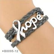 Gray Hope Wrap Bracelet
