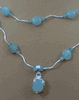Double Stand Green Aventurine Oval Pendent