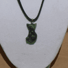 Green Jasper Cat Corded Necklace Green Jasper Cat Corded Necklace