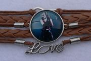 Harley Quinn Leather Bracelet