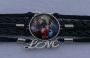 Harley Quinn Leather Wrap Bracelet