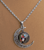 Harley Quinn With Half Moon Necklace