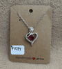 Heart Necklace With A Rose