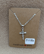 Heart Symbol Cross Necklace