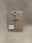 Large Rhinestone Cross Necklace