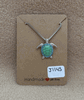Light Blue Rhinestone Turtle Necklace