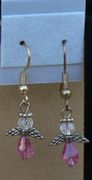 Light Rose Angel Earrings