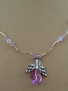 Light Rose Angel Necklace