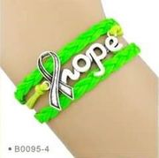 Lime Green Hope Wrap Bracelet