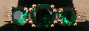 Natural 2.66CT Emerald Diamond 14kt Yellow Gold Ring