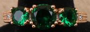 Natural 2.66CT Emerald Diamond 14kt Yellow Gold Ring