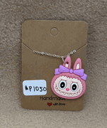 Pink Labubu Head Necklace