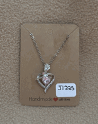 Light Pink Heart Necklace 