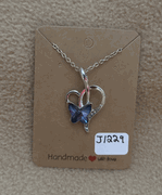Blue Butterfly Necklace 