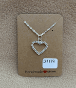 Rhinestone Heart Necklace