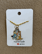Bluey Hugging Bingo Necklace