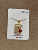 Bear Holding Heart Necklace