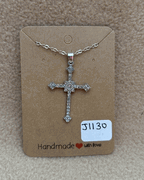 Rhinestone Cross Necklace