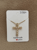 Clear Stone Cross Necklace