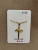 Gold Tone Infinity Cross Necklace