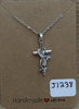 Light Blue Butterflies Cross Necklace