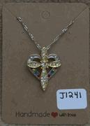 Heart Cross Necklace 