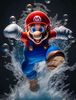 Mario Splashing In Water