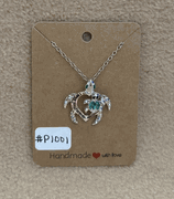 Mom Turtle With Baby Necklace