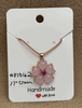 Pink Heart Flower Necklace