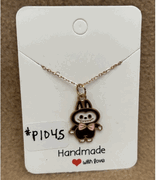 Dark Brown Labubu Necklace