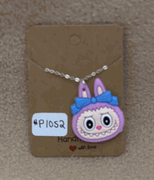 Purple Labubu Head Necklace