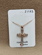 Rose Gold Infinity Cross Necklace