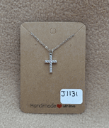 Small Rhinestone Cross Necklace