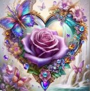 Heart With A Flower Inside With A Butterfly